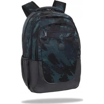 Školní batoh CoolPack s více přihrádkami, černý, zelený, 27 l