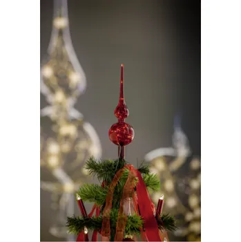 Vánoční ozdoba Krinner Lumix Tree Topper červená