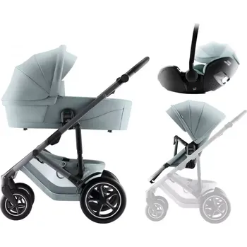Kočárek Britax Set kočárek Smile 5Z + hluboká korba + autosedačka Baby-Safe PRO Style 2025 Harbor Blue