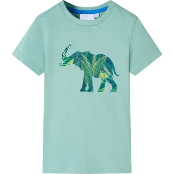 vidaXL Dětské tričko tmavě 140 [12293] Barva: Khaki