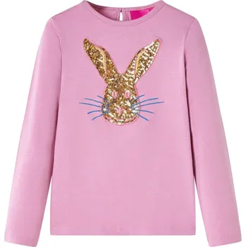 Chlapecké tričko vidaXL Dětské tričko s dlouhým rukávem tmavě 104 [13970] Barva: Růžová