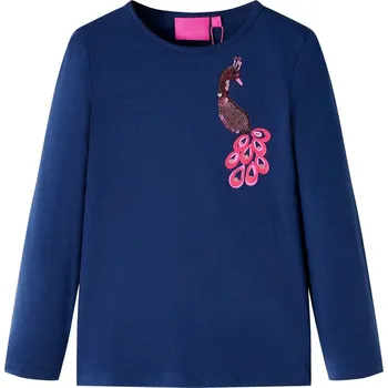 Chlapecké tričko vidaXL Dětské tričko s dlouhým rukávem jasně 104 [13595] Barva: Modrá