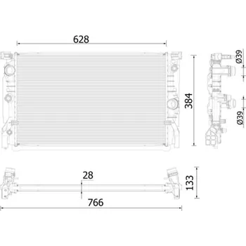 Chladič motoru Chladič, chlazení motoru MAHLE CR 2324 000P