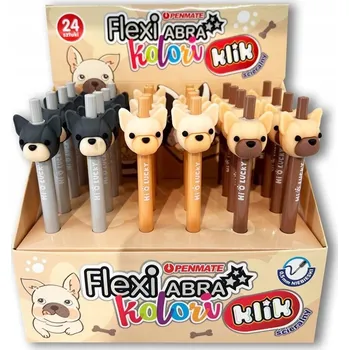 Penmate Propiska Gumovací propiska Flexi Abra Kolori Click Buldog modrá