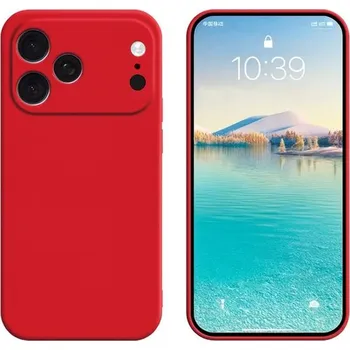 Silikonový kryt pro iPhone 17 Pro Max - Červený