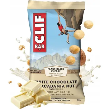 Čokoláda Dextrózové tyčinky Clif Bar 68g White Chocolate Macadamia Nut příchuť bílá čokoláda 68 g 1 ks