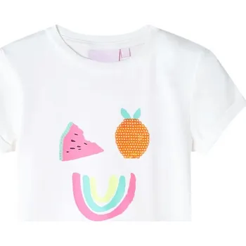 vidaXL Dětské tričko světle 116 [11381] Barva: ecru