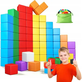 ostatní stavebnice STAVEBNICE S MAGNETEM MAGNETICKÉ 54 KUSŮ KOSTKA FIGURKY HRAČKA PRO DĚTI 3+