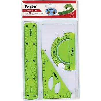 pravítka Flexibilní sada pravítko, trojúhelník a úhloměr, geometrická sada