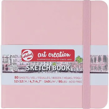Zápisník Skicák Art Creation růžový, 140 g/m2, 80 stran - 12 x 12 cm