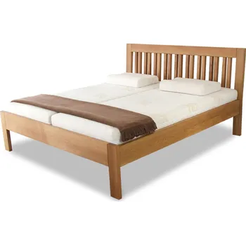 Postel Postelia CAIRO Buk 200x200 - dřevěná postel z masivu o šíři 4 cm, Buk a nebo Olše