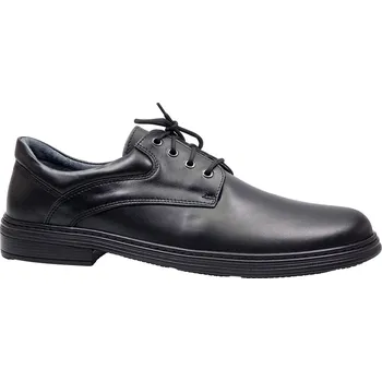 Pánské polobotky Vycházková obuv-flexiblová, De-Plus, černá: Černá Hladká kůže 30,6 46 G - standardní šíře (930-930)