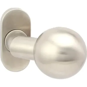 EUROLATON - Nerezová kování 8503 na oválných rozetách Provedení: PZ LI/RE (klika oboustranná/koule), Povrch: IN - nerez