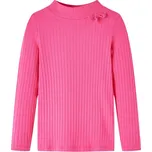 vidaXL Dětské tričko s dlouhým rukávem žebrovaný úplet jasně 104 [13830] Barva: Růžová