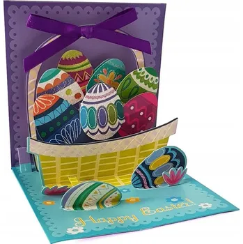 Obraz Velikonoční přání 3D, včetně obálky 13,3 x 13,3 cm