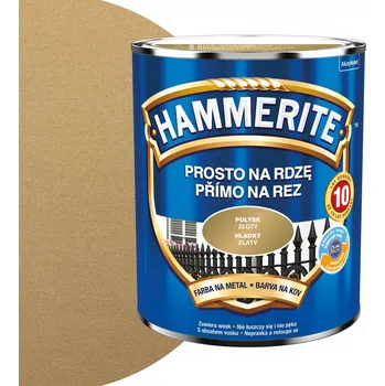 barva na kov Hammerite Barva na kov Straight Rez zlatá lesklá 0,7 l