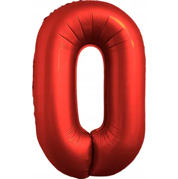 Balónek Fóliový balónek Číslice 0 červený chrom 40 cm