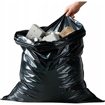 Pytle na odpadky Stavební pytle na odpad Raz Dwa 400 l černé 10 ks fólie LDPE