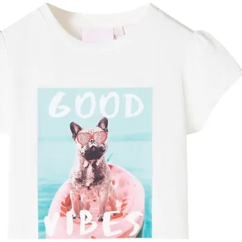 vidaXL Dětské tričko 116 [11216] Barva: ecru