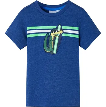 vidaXL Dětské tričko tmavě modré melanž 92 [12484]