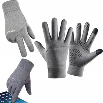 Rukavice Zimní dotykové sportovní rukavice zateplené voděodolné pro telefon vel L