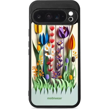 Pouzdro na mobilní telefon Lesklý kryt Mobiwear Glossy - Google Pixel 9 Pro XL - G015G Barevné květinky (Prémiové lesklé pouzdro, obal, kryt Mobiwear Glossy na mobil Google Pixel 9 Pro XL - G015G Barevné květinky, materiál Plast + TPU silikon - krytí po všech stranách, neošoupateln