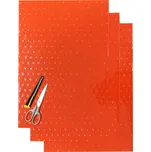 BLACKBIRD sada samolepek (dýhy) (fólie crystal 0,4 mm) (perforované) 3 X list 47X33cm, barva oranžová (BLACKBIRD sada samolepek (dýhy) (fólie crystal 0,4 mm) (perforované) 3 X list 47X33cm, barva oranžová)