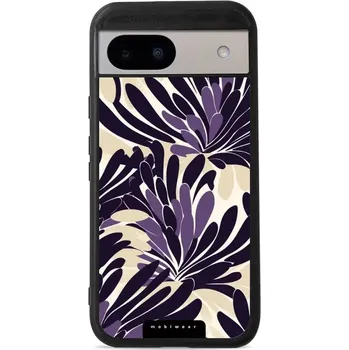 Pouzdro na mobilní telefon Lesklý kryt Mobiwear Glossy - Google Pixel 8A - GA47G Fialová flóra (Prémiové lesklé pouzdro, obal, kryt Mobiwear Glossy na mobil Google Pixel 8A - GA47G Fialová flóra, materiál Plast + TPU silikon - krytí po všech stranách, neošoupatelný potisk, tenké)