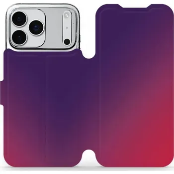 Pouzdro na mobilní telefon Flipové pouzdro Mobiwear - Apple iPhone 17 Pro Max - VP67S Fialový a růžový odstín (Knížkové flip pouzdro, obal, kryt na mobil Apple iPhone 17 Pro Max - VP67S Fialový a růžový odstín, materiál Umělá kůže + TPU - ochrana 360°, stojánek, silikonová vanička,