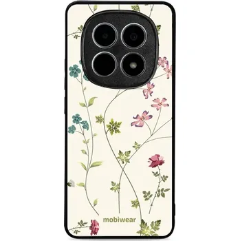Pouzdro na mobilní telefon Lesklý kryt Mobiwear Glossy - Xiaomi Redmi Note 15 5G - G035G - Tenké rostlinky s květy (Prémiové lesklé pouzdro, obal, kryt Mobiwear Glossy na mobil Xiaomi Redmi Note 15 5G - G035G - Tenké rostlinky s květy, materiál Plast + TPU silikon - krytí po všech)