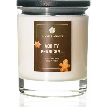 Svíčka KimmyCandles.cz Sójová svíčka Ach ty perníčky 220 g Perníčky