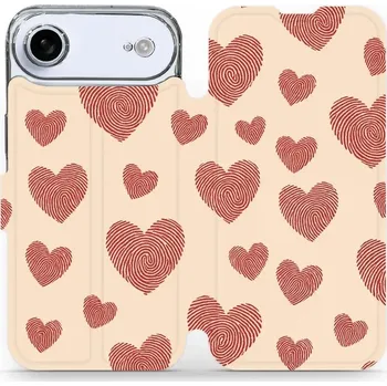 Pouzdro na mobilní telefon Flipové pouzdro Mobiwear - Apple iPhone Air - VP93S Otisk srdce (Knížkové flip pouzdro, obal, kryt na mobil Apple iPhone Air - VP93S Otisk srdce, materiál Umělá kůže + TPU - ochrana 360°, stojánek, silikonová vanička, magnetické zavírání)