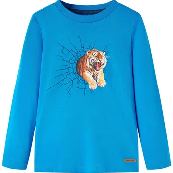 Chlapecké tričko vidaXL Dětské tričko s dlouhým rukávem kobaltově modré 104 [13305]