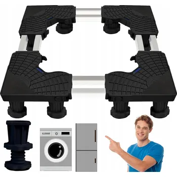 Praní a péče o prádlo PODSTAVEC POD PRAČKU A SUŠIČKU S PROTISKLUZOVÝMI GUMOVÝMI PODLOŽKAMI A 12 NOHAMI