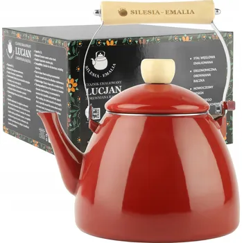 Rychlovarná konvice Konvice tradiční ocelová smaltovaná Silesia Smalt 2 l červená