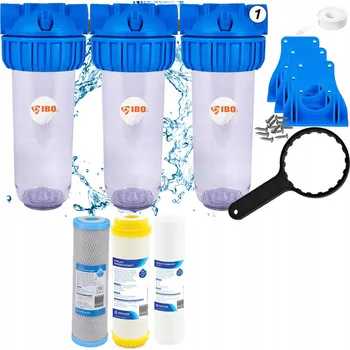 Filtrace vody Sada Ibo Potrójny filtr do wody narurowy 1" 3 wkłady 1 l