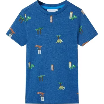 Chlapecké tričko vidaXL Dětské tričko melanž 92 [12229] Barva: Tmavě moddrá