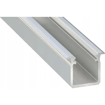 LED osvětlení LED profil ZAPUŠTĚNÝ 2M stříbrný eloxovaný