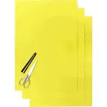 BLACKBIRD sada samolepek (dýhy) (fólie crystal 0,4 mm) (perforované) 3 X list 47X33cm, barva žlutá (BLACKBIRD sada samolepek (dýhy) (fólie crystal 0,4 mm) (perforované) 3 X list 47X33cm, barva žlutá)