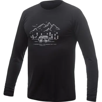 Pánské funkční triko Sensor Merino Active Pt Van Life dl.rukáv Velikost: L / Barva: černá
