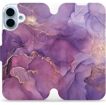 Pouzdro na mobilní telefon Flipové pouzdro Mobiwear - Apple iPhone 17 - VP20S Fialový mramor (Knížkové flip pouzdro, obal, kryt na mobil Apple iPhone 17 - VP20S Fialový mramor, materiál Umělá kůže + TPU - ochrana 360°, stojánek, silikonová vanička, magnetické zavírání)