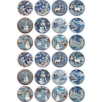 Jedlá dekorace na dort VÁNOCE-05 Materiál: Jedlý papír