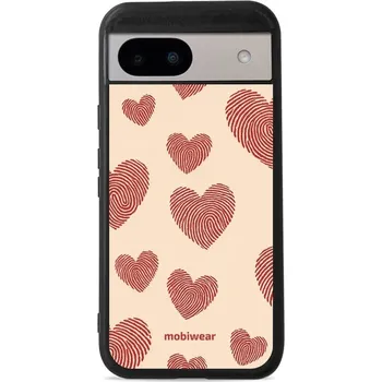 Pouzdro na mobilní telefon Lesklý kryt Mobiwear Glossy - Google Pixel 8A - GP93G Otisk srdce (Prémiové lesklé pouzdro, obal, kryt Mobiwear Glossy na mobil Google Pixel 8A - GP93G Otisk srdce, materiál Plast + TPU silikon - krytí po všech stranách, neošoupatelný potisk, tenké)