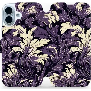 Pouzdro na mobilní telefon Flipové pouzdro Mobiwear - Apple iPhone 17 - VA46S Fialové rostliny (Knížkové flip pouzdro, obal, kryt na mobil Apple iPhone 17 - VA46S Fialové rostliny, materiál Umělá kůže + TPU - ochrana 360°, stojánek, silikonová vanička, magnetické zavírání)