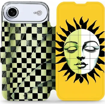 Pouzdro na mobilní telefon Flipové pouzdro Mobiwear - Apple iPhone Air - VP56S Tvář slunce (Knížkové flip pouzdro, obal, kryt na mobil Apple iPhone Air - VP56S Tvář slunce, materiál Umělá kůže + TPU - ochrana 360°, stojánek, silikonová vanička, magnetické zavírání)