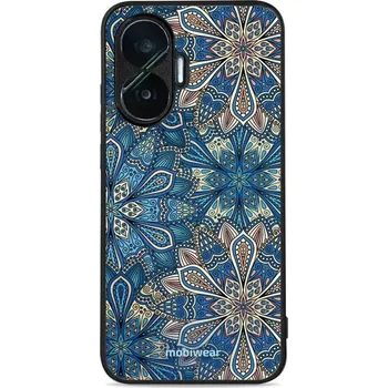 Lesklý kryt Mobiwear Glossy - Xiaomi Poco F7 - G038G - Modré mandala květy (Prémiové lesklé pouzdro, obal, kryt Mobiwear Glossy na mobil Xiaomi Poco F7 - G038G - Modré mandala květy, materiál Plast + TPU silikon - krytí po všech stranách, neošoupatelný)