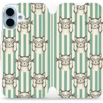 Pouzdro na mobilní telefon Flipové pouzdro Mobiwear - Apple iPhone 17 - VP90S Číča ryby (Knížkové flip pouzdro, obal, kryt na mobil Apple iPhone 17 - VP90S Číča ryby, materiál Umělá kůže + TPU - ochrana 360°, stojánek, silikonová vanička, magnetické zavírání)