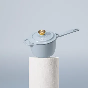 Pánev Huuust Smaltovaný litinový rendlík - 18 cm / Pastelově modrá