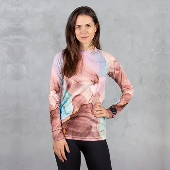 Dámské tričko Drexiss ALL MARBLE COOLMAX dlouhý rukáv XL