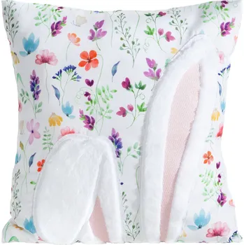 Povlak na dekorativní polštářek VELIKONOČNÍ DEKORAČNÍ POVLAK NA POLŠTÁŘ EASTER64 45X45 CM VZOROVANÁ